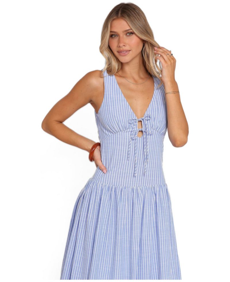 Women's Vanessa V-Neck Striped Maxi Dress
