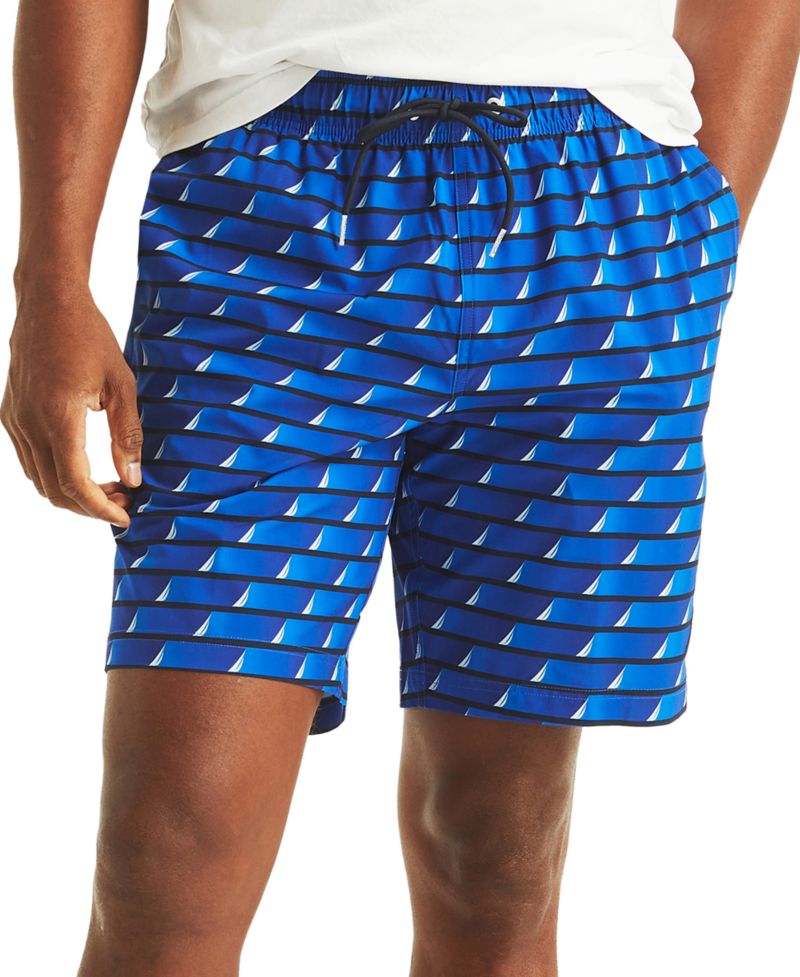 Men's Printed Drawstring Quick Dry 6" Swim Trunks