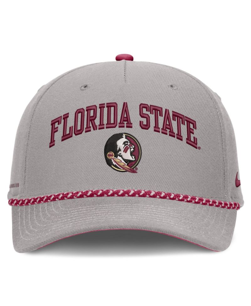 Men's and Women's Gray Florida State Seminoles Primetime Rise Rope Adjustable Hat