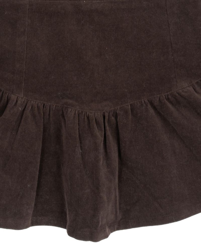 Girls' 7-12 Dog Graphic Brushed Sweater, Corduroy Skort and Necklace, 3-Piece Set