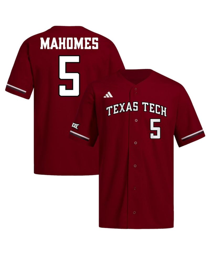 Men's Patrick Mahomes Red Texas Tech Red Raiders Replica Baseball Jersey