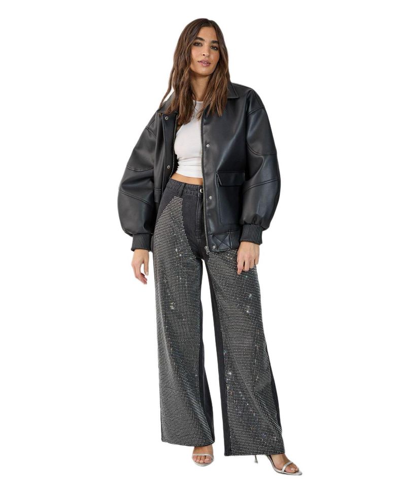 Women's Diamante Denim Chap Jeans