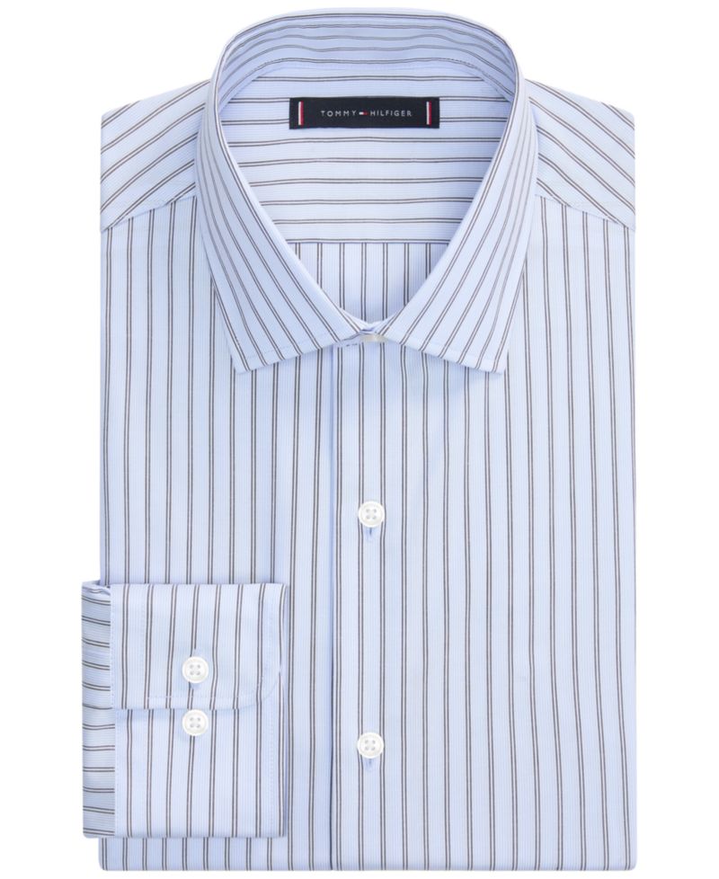 Men's TH Flex Stretch Stripe Twill Dress Shirt