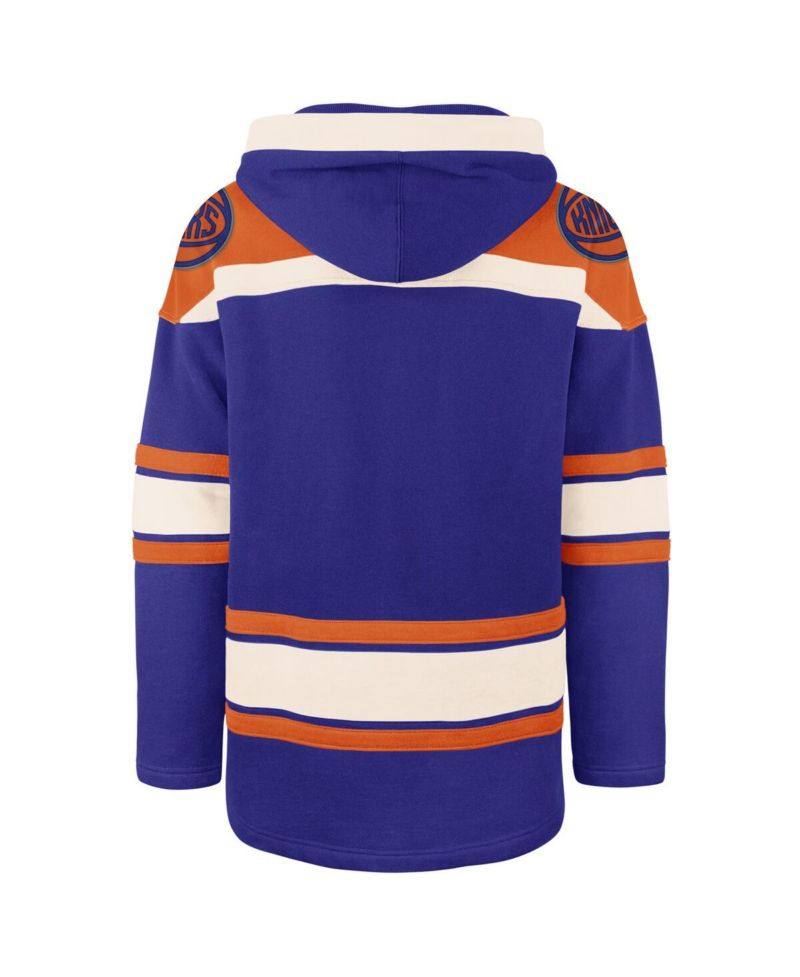 Men's Royal New York Knicks Superior Lacer Pullover Hoodie