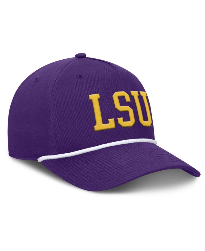 Men's Purple LSU Tigers Foul Ball Rope Adjustable Hat
