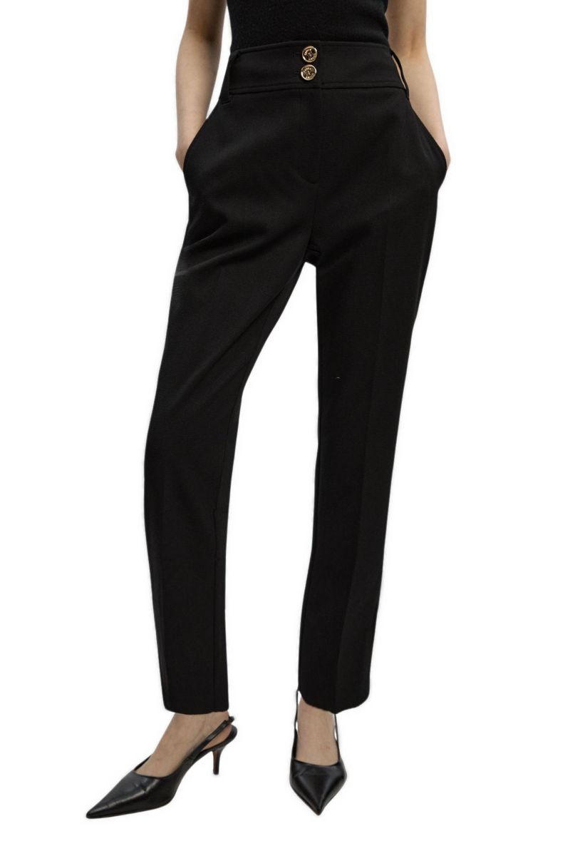 Women's Textured Straight Leg Trousers
