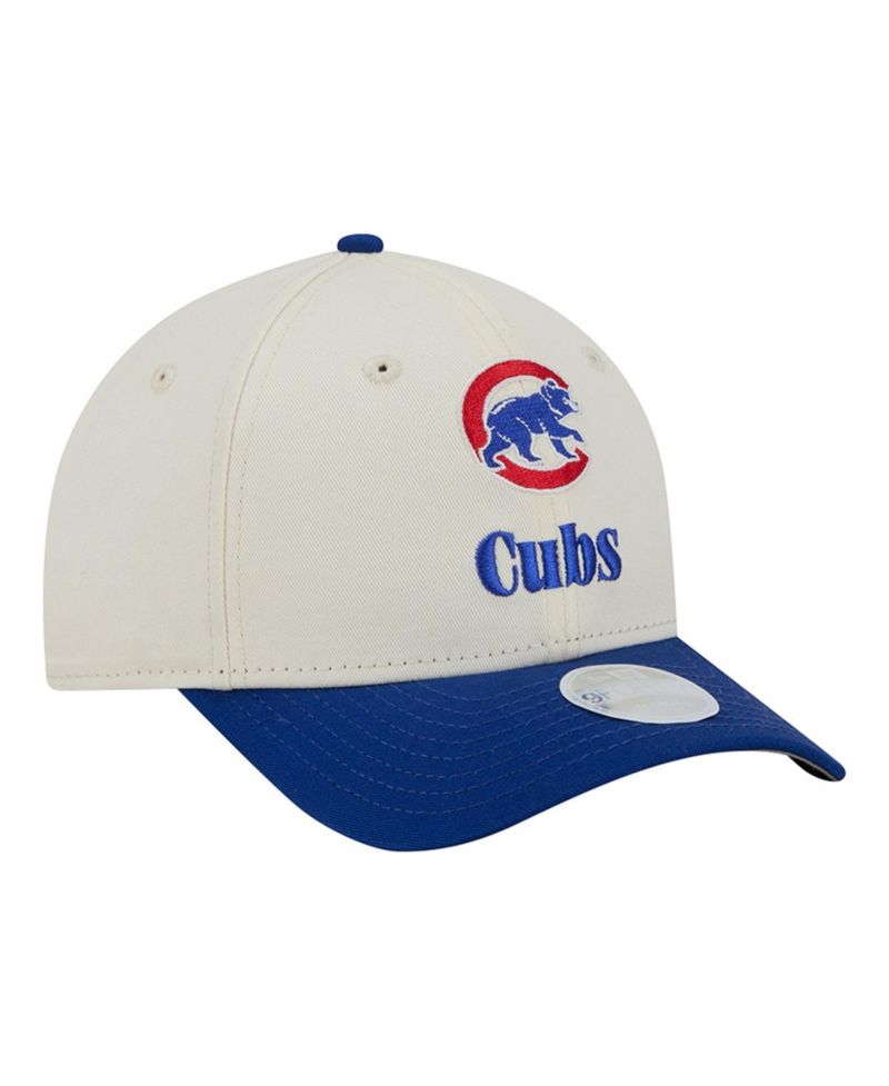 Women's Cream/Royal Chicago Cubs Primary 9FORTY M-Crown Adjustable Hat