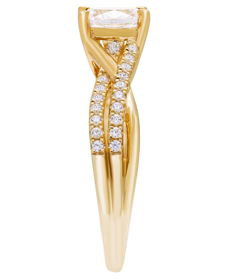 Certified Lab Grown Diamond Ring (1 ct. t.w.) in 14k Yellow Gold