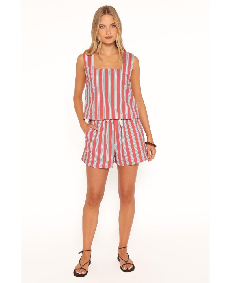 Women's Marinda Cotton Square-Neck Stripe Tank Top