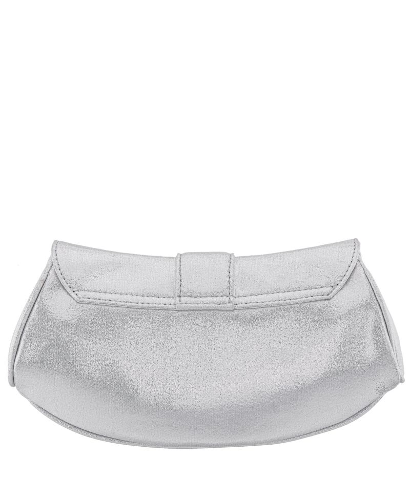 Crystal Heart Adorned Clutch Handbag