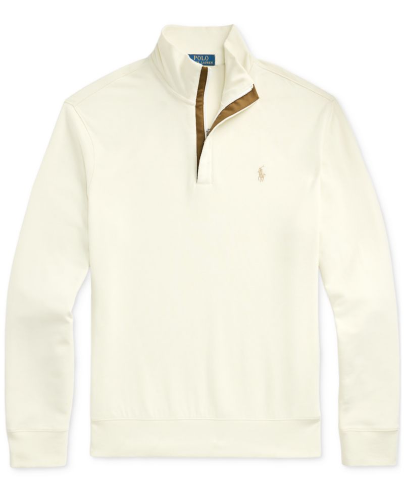 Men's Luxury Jersey Quarter-Zip Pullover Sweater