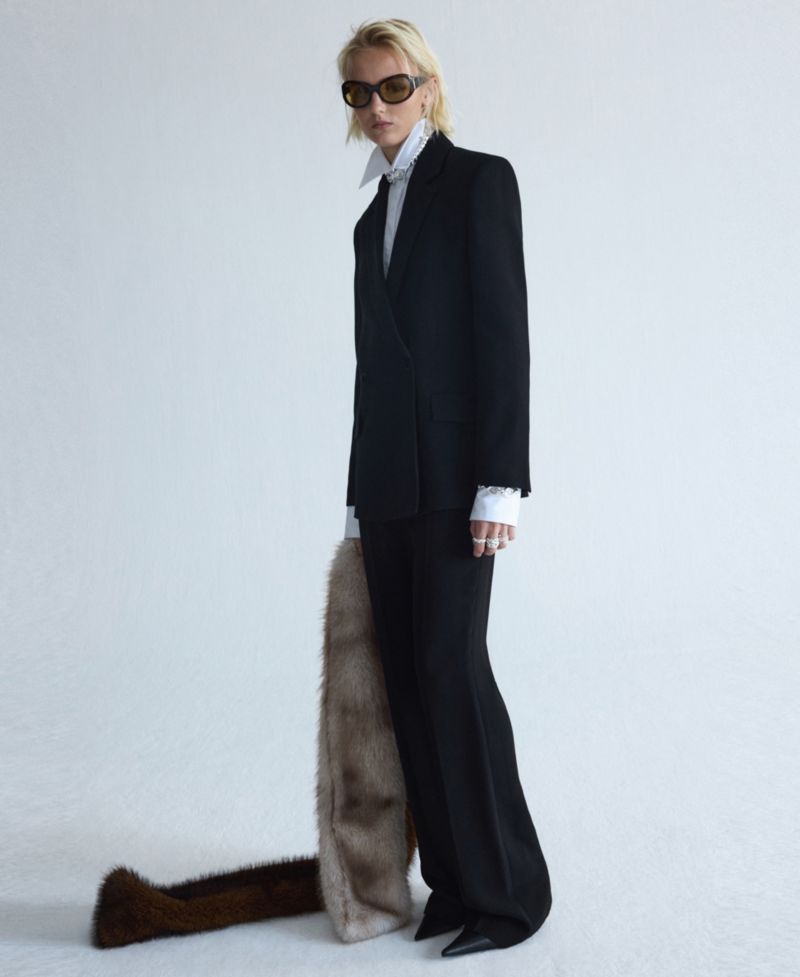 Women's Selection Straight Mid-Rise Viscose Trousers
