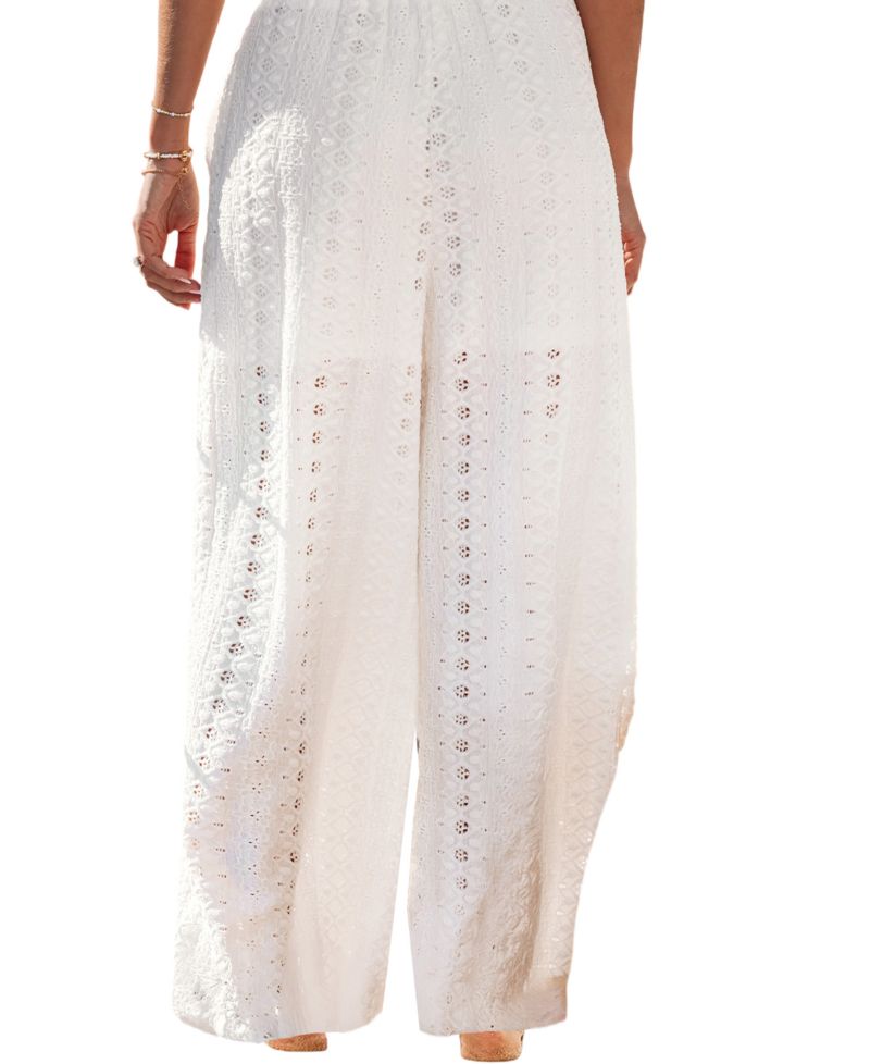 Women's Pull-On Wide Leg Long Pants with Comfortable Fit