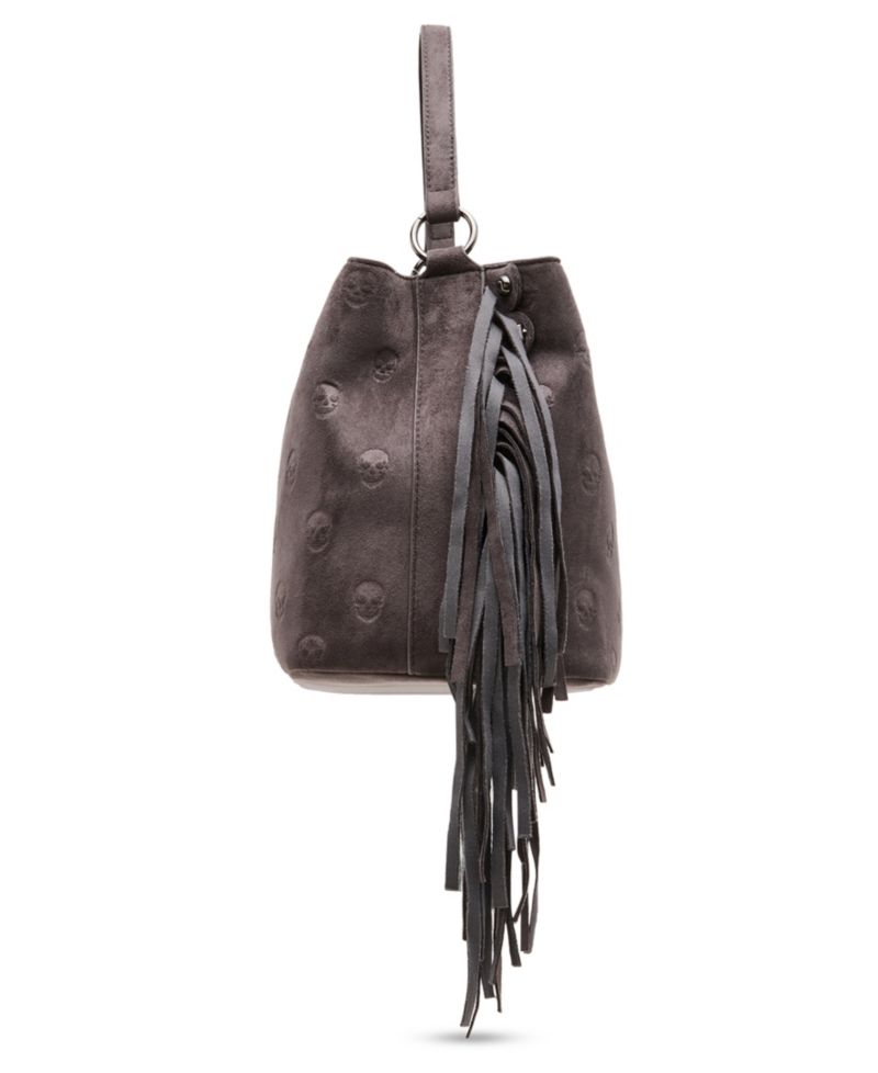 Skully Fringe Small Bucket Shoulder Handbag