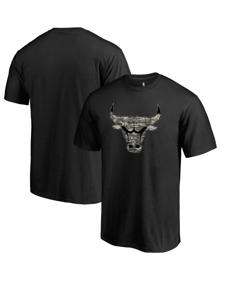 Men's Black Chicago Bulls Cloak Camo T-shirt