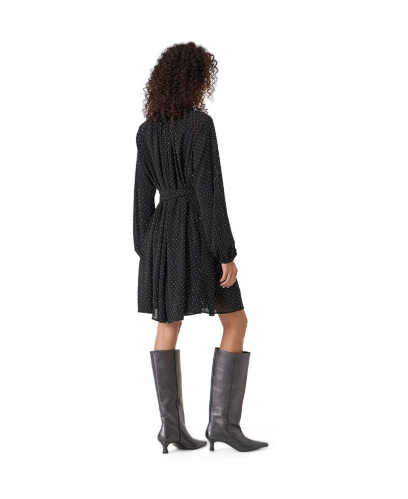 Women's Diamante Gathered Neck Mini Dress