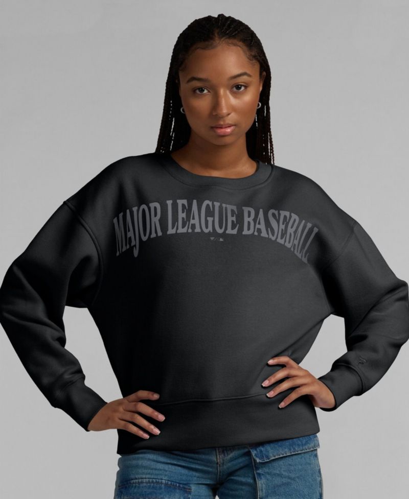 Women's Black MLB Elements Flow Pullover Sweatshirt