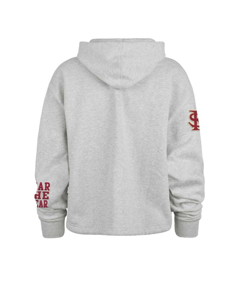 Women's Heather Gray Florida State Seminoles High Hopes Long Sleeve Cropped Hoodie