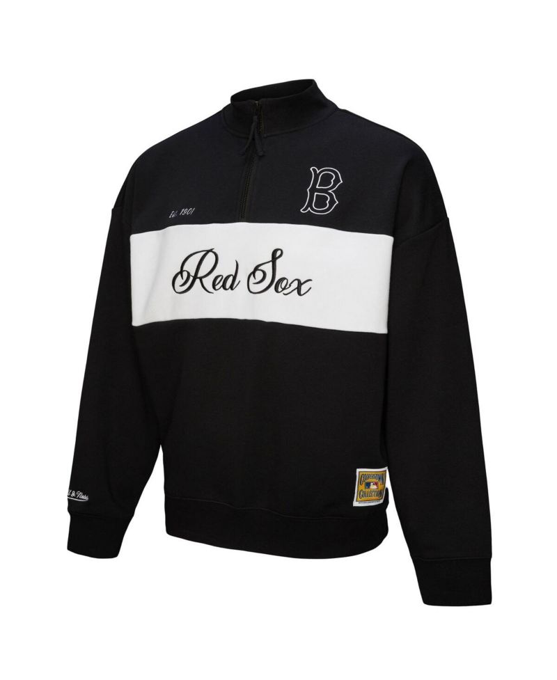 Women's Black Boston Red Sox Quarter-Zip Pullover Top