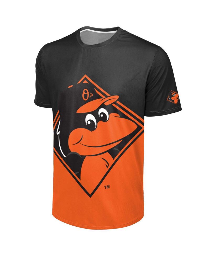 Men's Black/Orange Baltimore Orioles Big Logo Mascot T-Shirt
