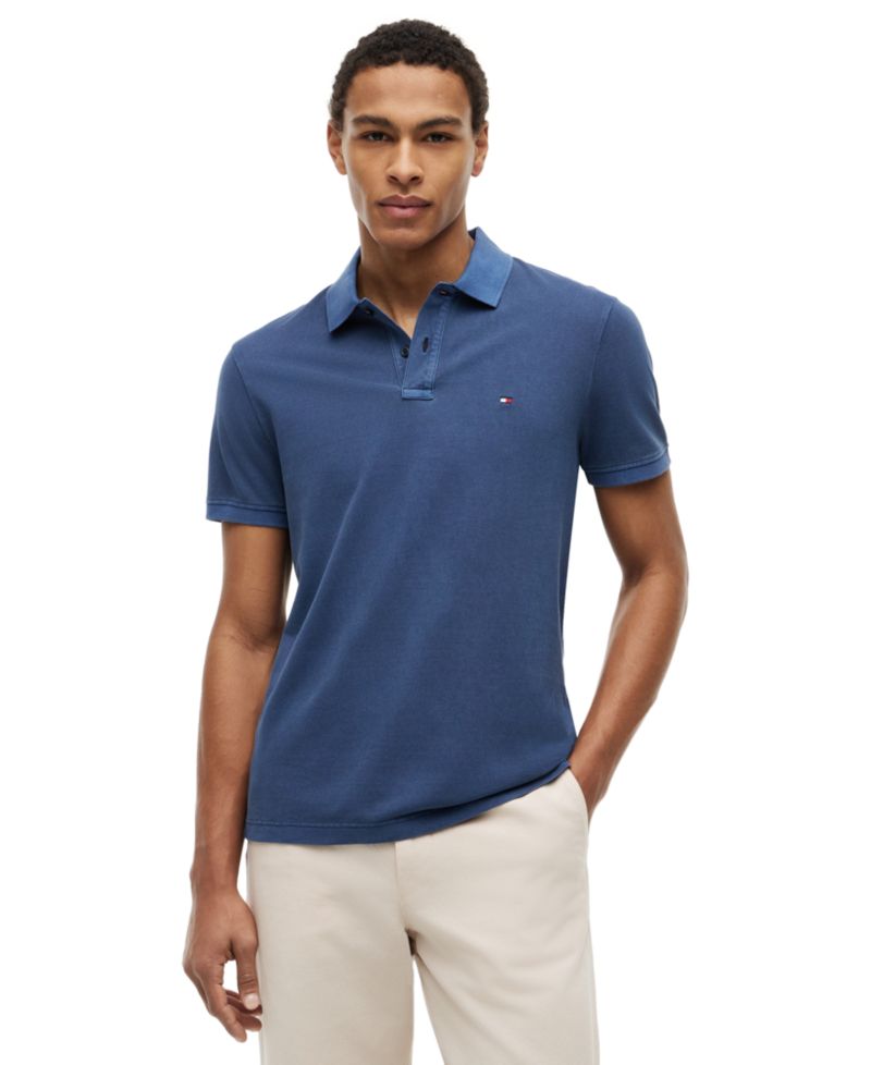 Men's Short-Sleeve Garment-Dyed Polo Shirt