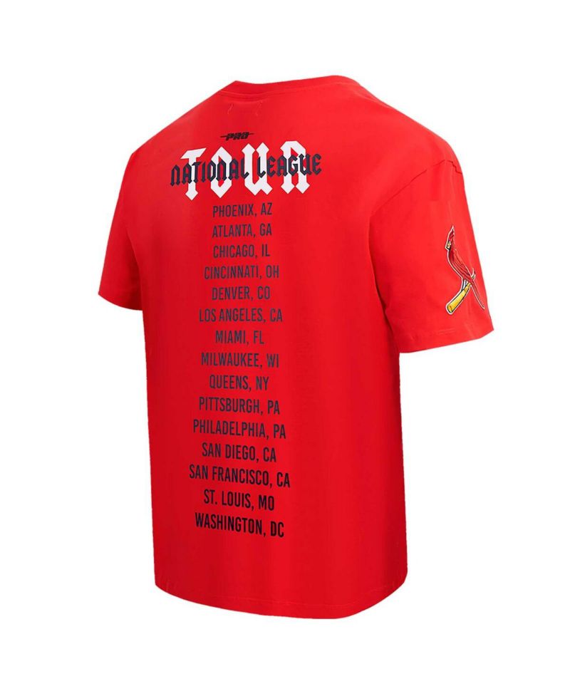 Men's Red St. Louis Cardinals Oversized City Tour T-Shirt