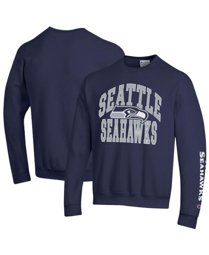 Men's College Navy Seattle Seahawks Powerblend Fleece Sweatshirt
