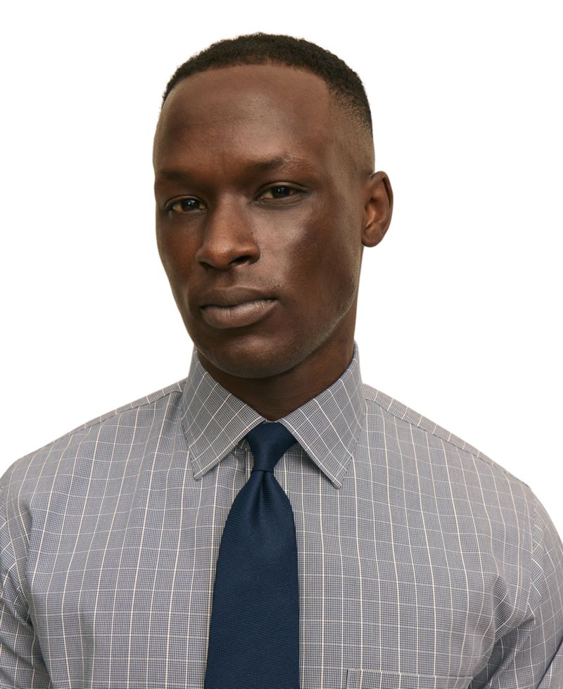 Men's Spread Collar Dress Shirt