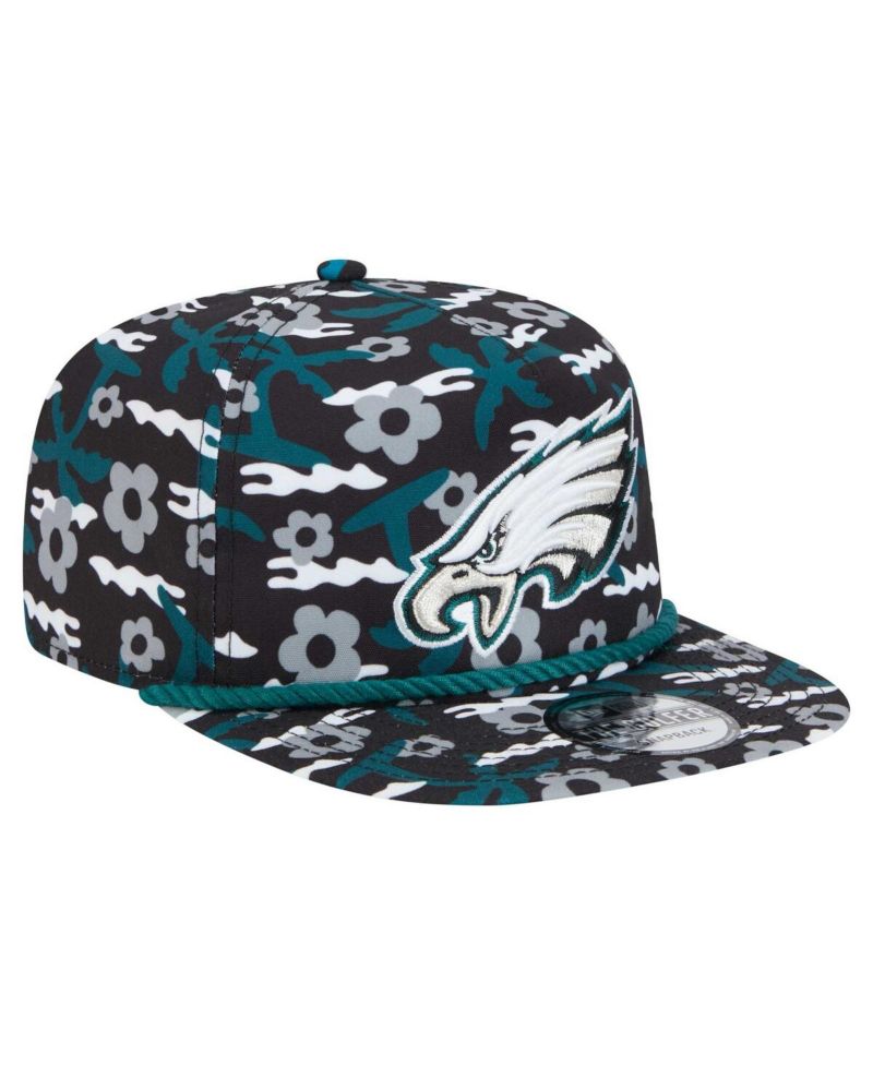 Men's Black Philadelphia Eagles Wakey Wakey Golfer Snapback Hat