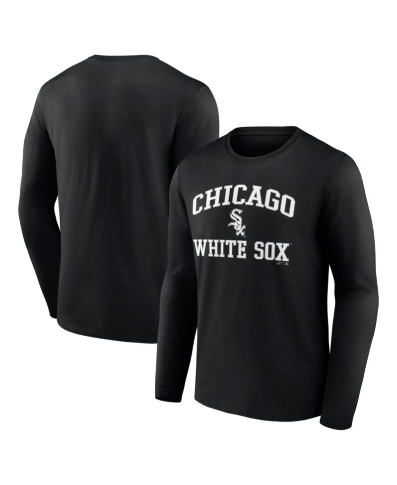Men's Black Chicago White Sox Heart & Soul Long Sleeve T-Shirt