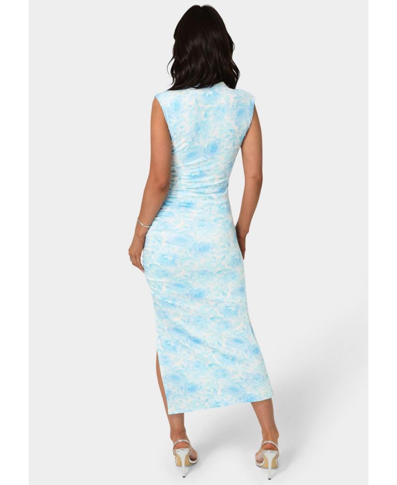 Women's Jersey Mock Neck Maxi Dress
