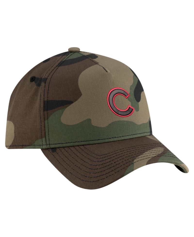 Men's Camo Chicago Cubs Woodland Team Pop 9FORTY A-Frame Adjustable Hat
