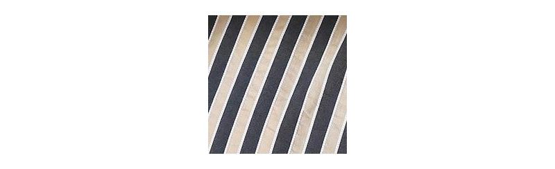 Men's Navy Blue & Khaki Beige Candy Striped Oversized Shirt