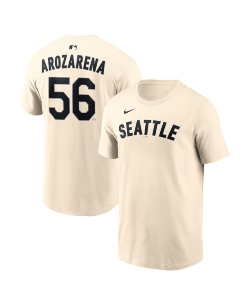 Men's Randy Arozarena Natural Seattle Mariners Name & Number T-Shirt