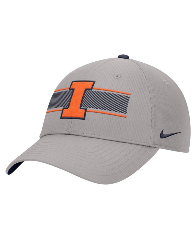 Men's Gray Illinois Fighting Illini Ripstop Dri-FIT Adjustable Hat