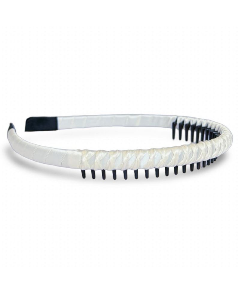 Thin Solid Headband - White