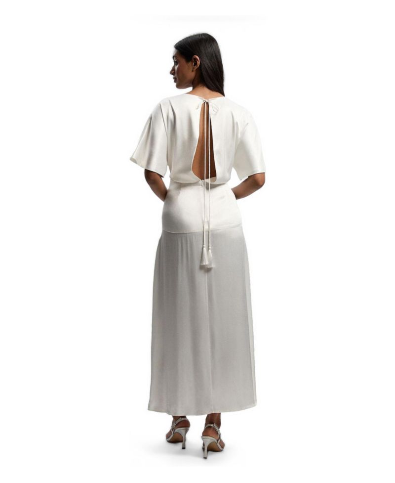 Women's Satin Twist Midaxi Dress