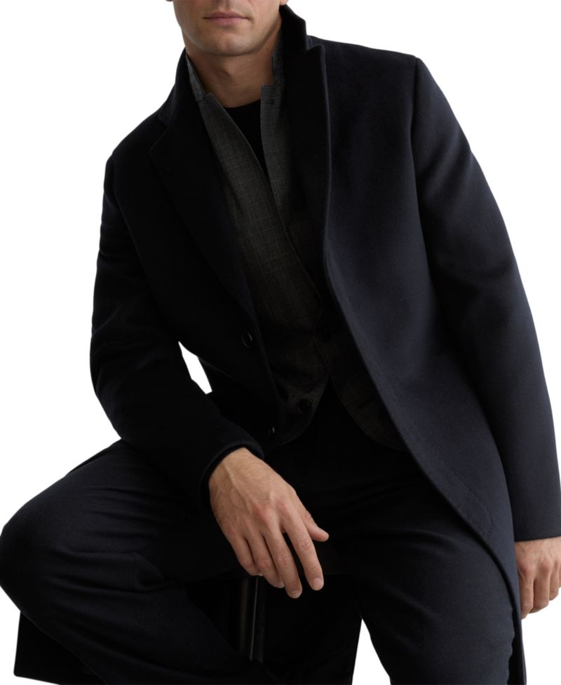 Men's Empire Wool-Blend Single-Breasted Overcoat