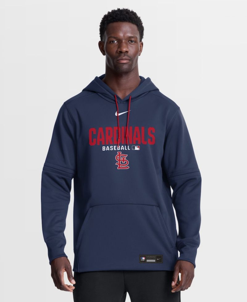 Men's Navy St. Louis Cardinals Authentic Collection Therma-FIT Hoodie