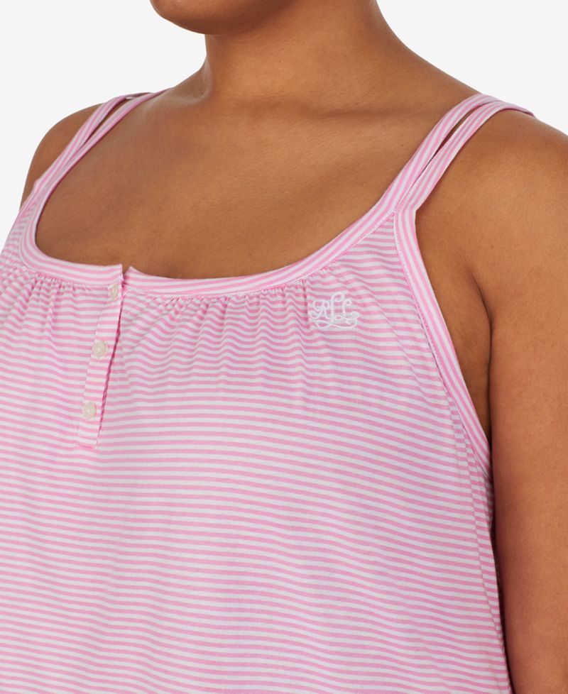 Cotton Knit Double-Strap Nightgown