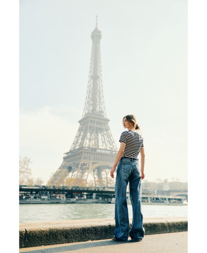 Women's Venice Mid-Rise Wide-Leg Heavy-Grind Jeans