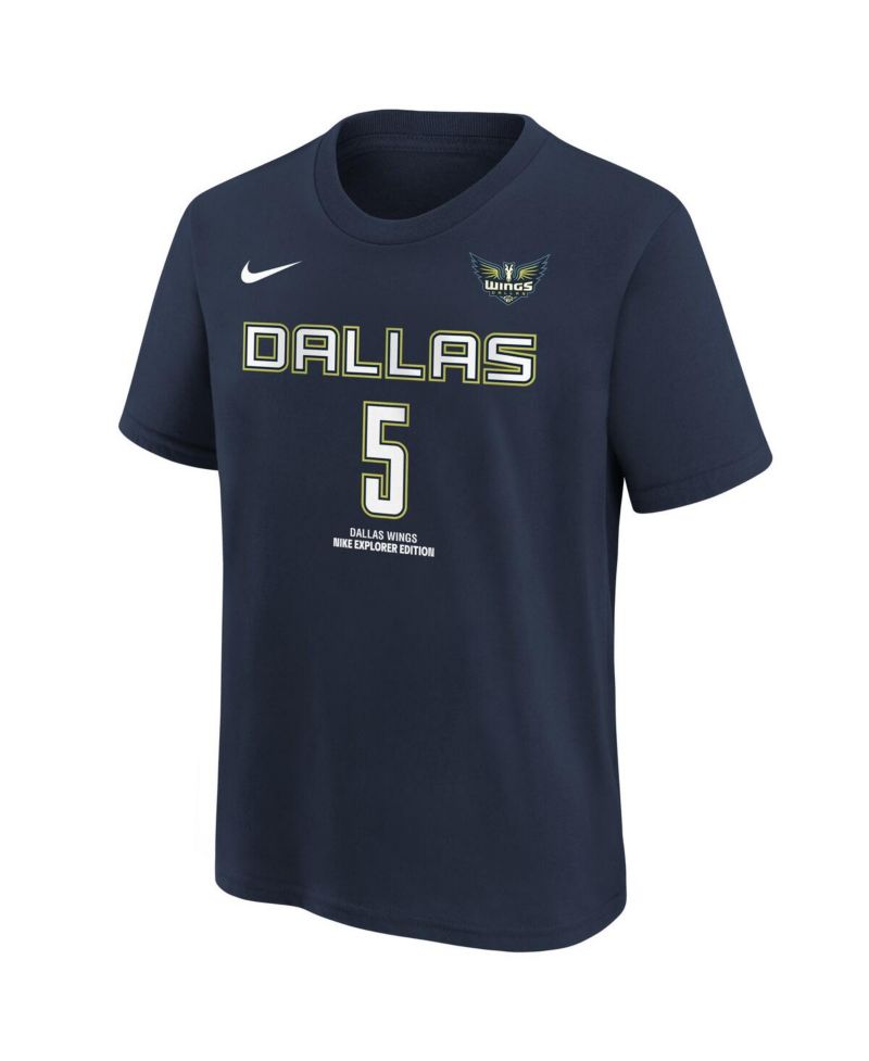 Big Boys and Girls Paige Bueckers Navy Dallas Wings 2025 WNBA Draft Explorer Edition Name & Number T-Shirt