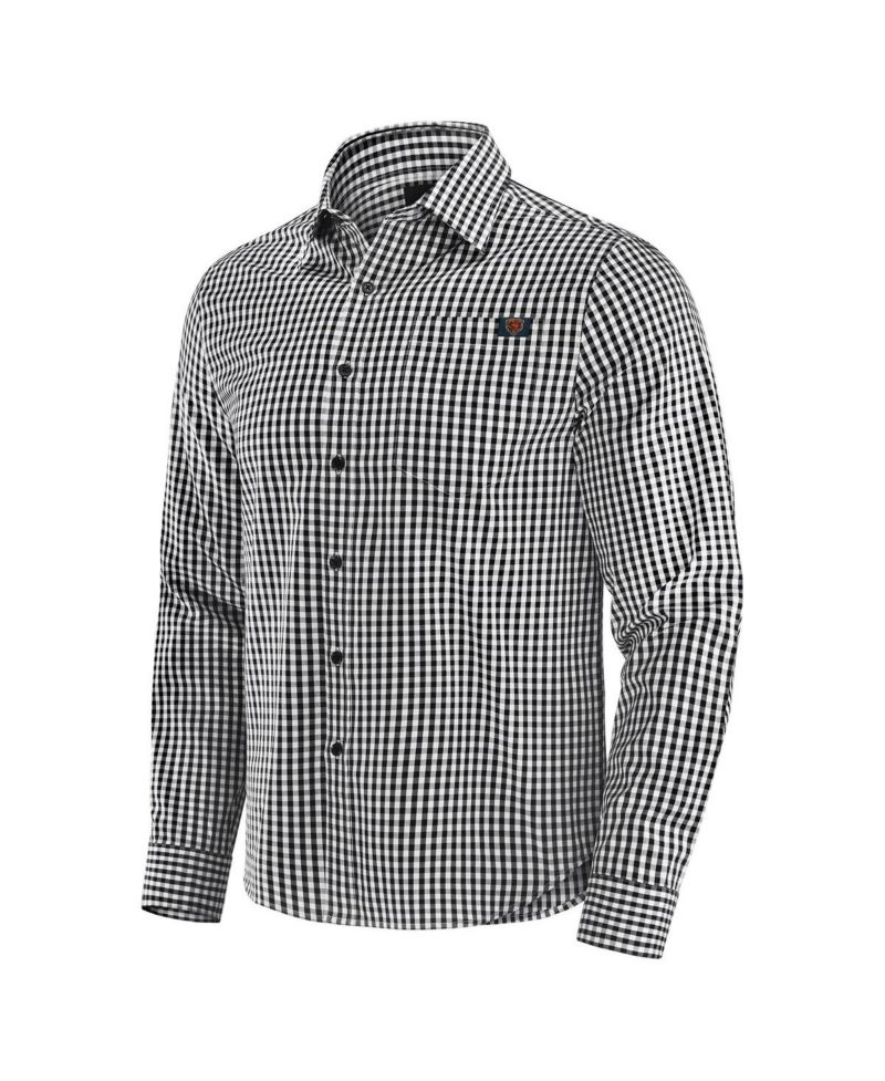 Men's Black Chicago Bears Dual Threat Long Sleeve Button-Up Shirt