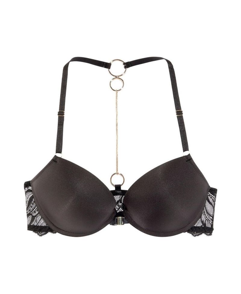 Women's Racerback O-Chain Underwire Push-Up Padded Push-Up Bra