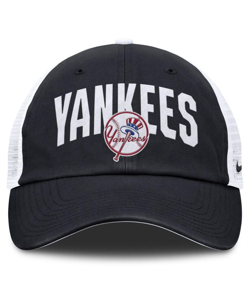 Men's Navy New York Yankees Primetime Club Adjustable Trucker Hat