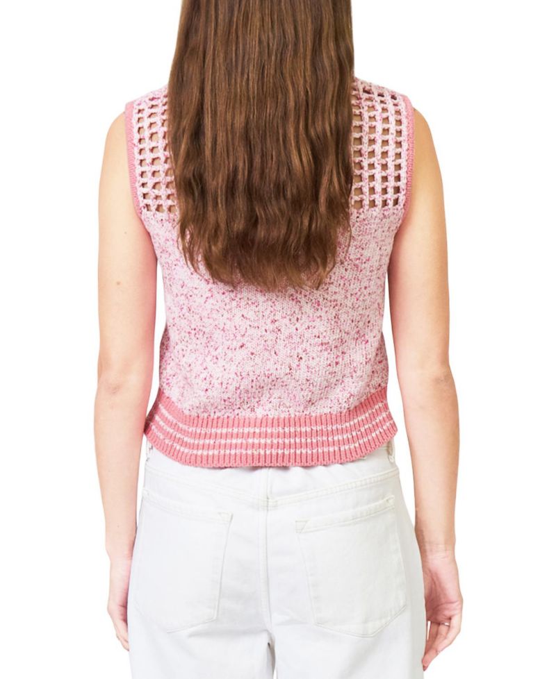Women's Clover Sleeveless Mesh Polo
