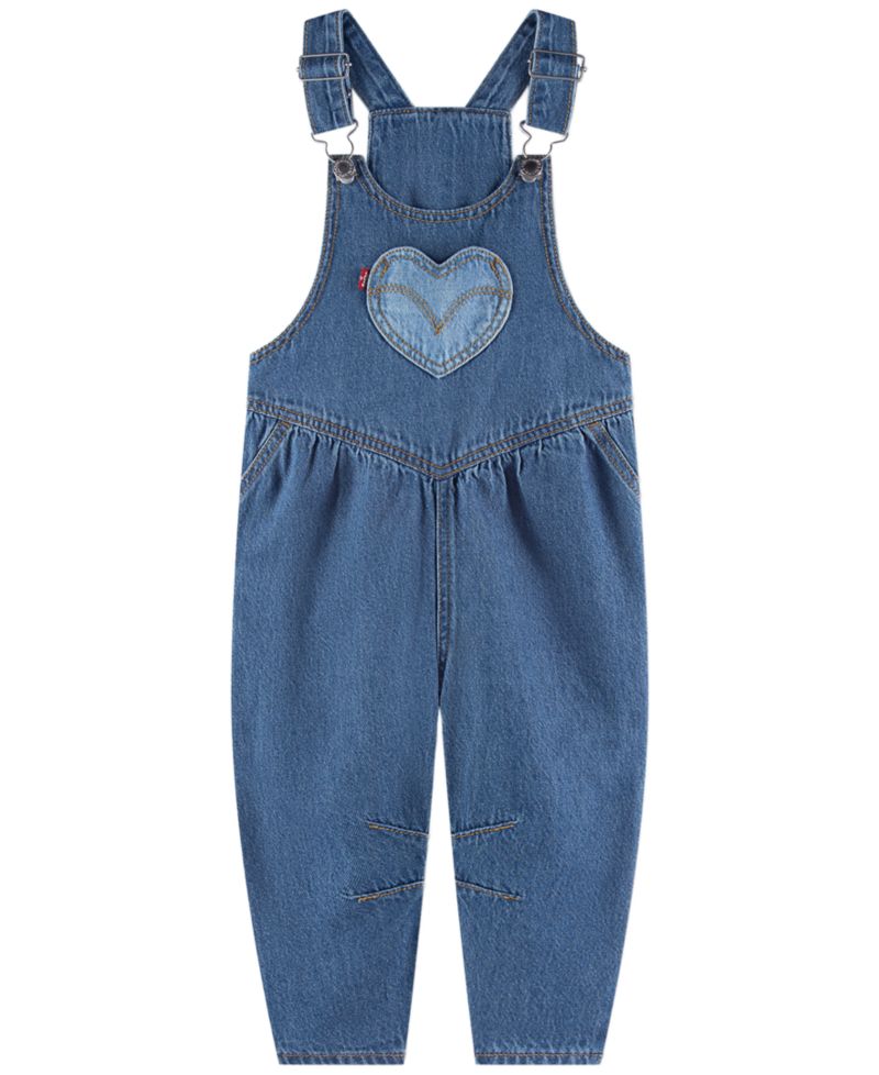 Baby Girls' Sleeveless Heart Overall