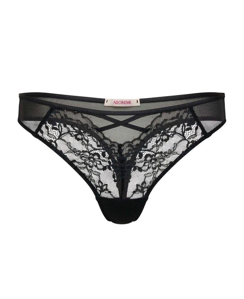 Mila Lace Floral Crisscross Thong
