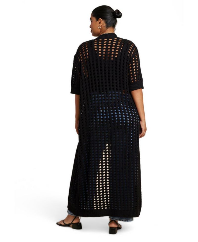 Women's Open Stitch Cardigan Duster