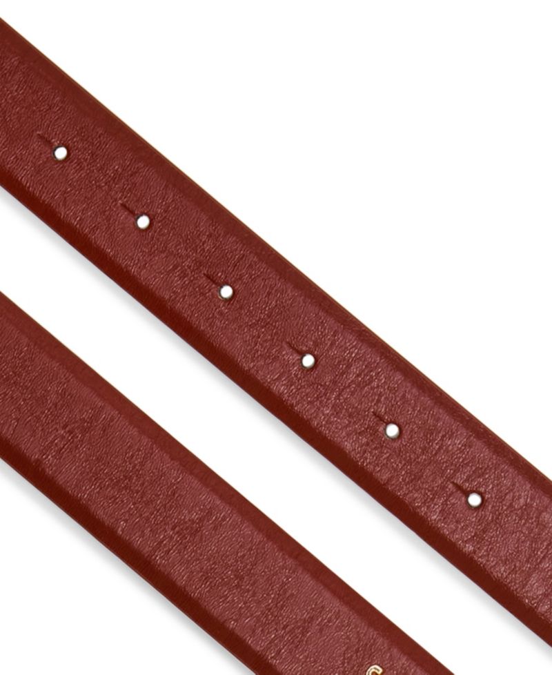 Glossy Polyurethane Plaque Buckle Belt